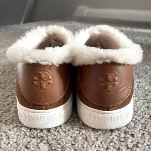 Tory Burch Shearling Slip on Sneakers - Like new condition. Size 9